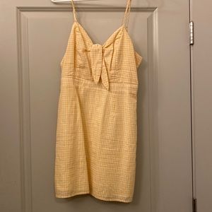 Lulus yellow and white dress sz M